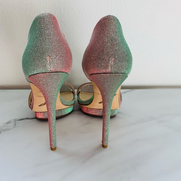 Brian Atwood Shimmer Heels - Size 7 - Picture 3 of 10